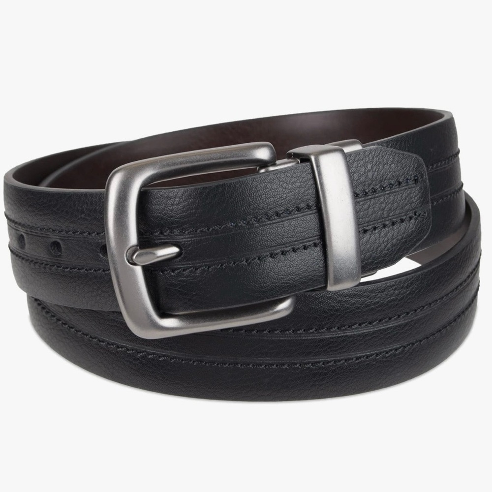 Columbia 2-in-1 Black and Brown Synthetic Leather Belt Size Small 30-32 - Picture 2 of 11